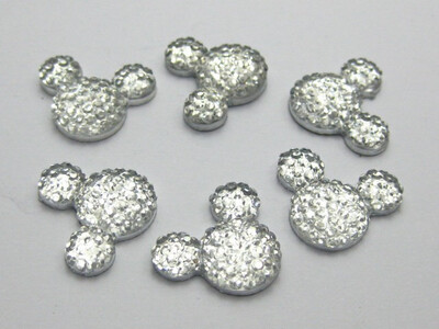 100 komada akrilnih kamenčića s ravnom pozadinom od smole za miševe 14X12 mm