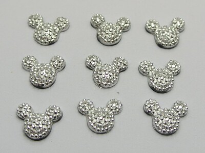 100 komada akrilnih kamenčića s ravnom pozadinom od smole za miševe 14X12 mm