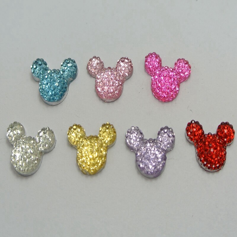 100 komada akrilnih kamenčića s ravnom pozadinom od smole za miševe 14X12 mm