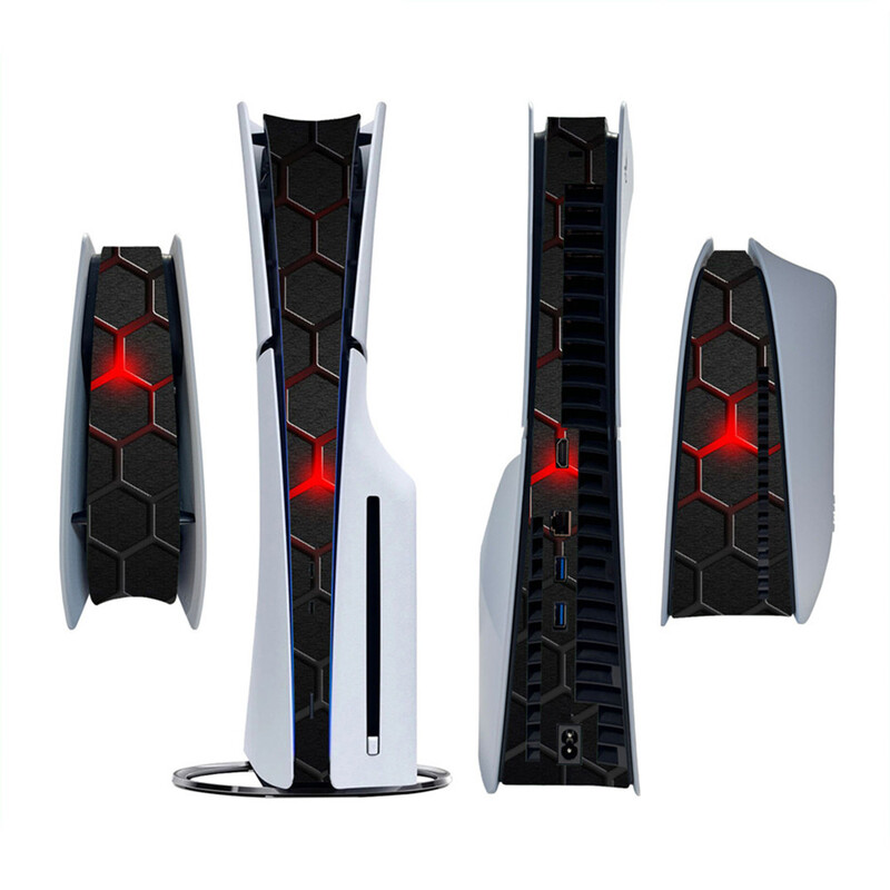 Skin Sticker for PlayStation 5 Slim PS5 Slim Disc Version & Digital Version Console Decoration Strip Center Αυτοκόλλητα Skins Decal