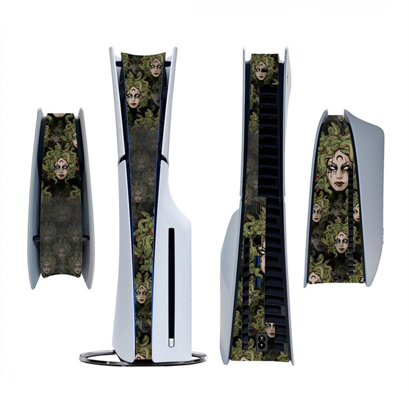 Skin Sticker for PlayStation 5 Slim PS5 Slim Disc Version & Digital Version Console Decoration Strip Center Αυτοκόλλητα Skins Decal