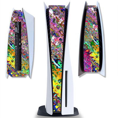 Samolepka na strednú časť pre PlayStation 5, PS5, verzia pre disk a digitálnu verziu konzoly, univerzálny dekoračný prúžok, stredové nálepky