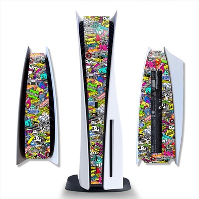 Samolepka na strednú časť pre PlayStation 5, PS5, verzia pre disk a digitálnu verziu konzoly, univerzálny dekoračný prúžok, stredové nálepky