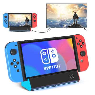 Nešiojama įkrovimo doko stoties bazė su 4K HDMI adapteriu / USB 2.0 / C tipo prievadu, skirtu Nintendo Switch OLED dokui