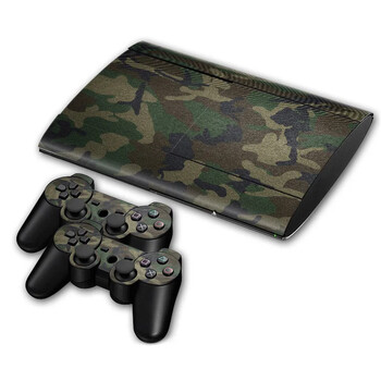 Καυτά σχέδια Skin Sticker Cover For PS3 Super Slim 4000 Console Decal Αυτοκόλλητο Σετ χειριστήριο δέρματος