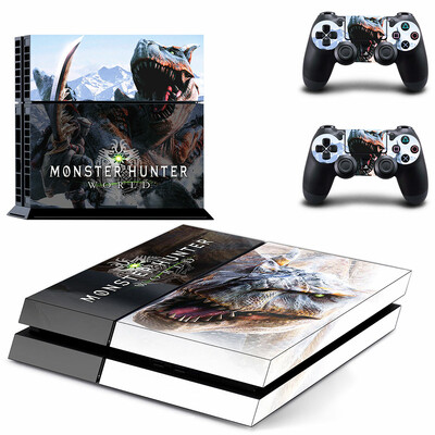Monster Hunter World PS4 odos lipduko lipduko dangtelio apsauga, skirta konsolės ir valdiklio dangoms, vinilo