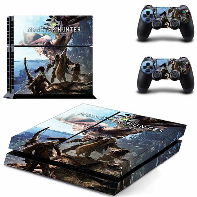 Monster Hunter World PS4 odos lipduko lipduko dangtelio apsauga, skirta konsolės ir valdiklio dangoms, vinilo