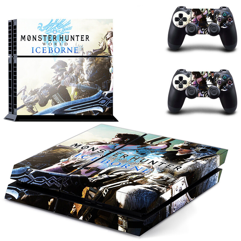 Monster Hunter World PS4 odos lipduko lipduko dangtelio apsauga, skirta konsolės ir valdiklio dangoms, vinilo