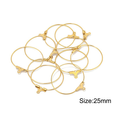 20 vnt. nerūdijančio plieno 20/25/30/35/40/45 mm auskarai su lanku, didelis apskritimas, ausinės vielos auskarų kabliukai Jungtis „pasidaryk pats“ auskarai papuošalų kūrimas