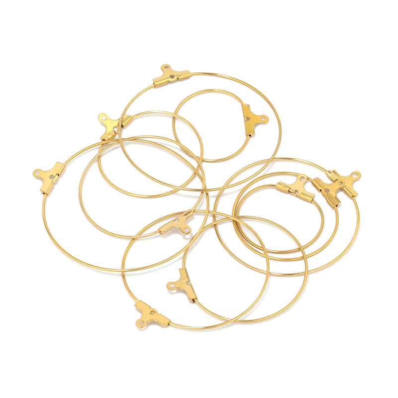 20 vnt. nerūdijančio plieno 20/25/30/35/40/45 mm auskarai su lanku, didelis apskritimas, ausinės vielos auskarų kabliukai Jungtis „pasidaryk pats“ auskarai papuošalų kūrimas