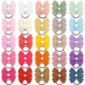 20/40/50 bucăți 2 "grosgrain panglică coadă de porc funde de păr Legături de păr elastice Suporturi benzi de păr Accesorii de păr pentru bebeluși fete sugari