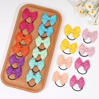 20/40/50 bucăți 2 "grosgrain panglică coadă de porc funde de păr Legături de păr elastice Suporturi benzi de păr Accesorii de păr pentru bebeluși fete sugari
