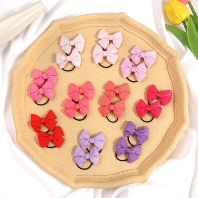 20/40/50 bucăți 2 "grosgrain panglică coadă de porc funde de păr Legături de păr elastice Suporturi benzi de păr Accesorii de păr pentru bebeluși fete sugari