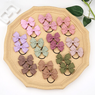 20/40/50 bucăți 2 "grosgrain panglică coadă de porc funde de păr Legături de păr elastice Suporturi benzi de păr Accesorii de păr pentru bebeluși fete sugari