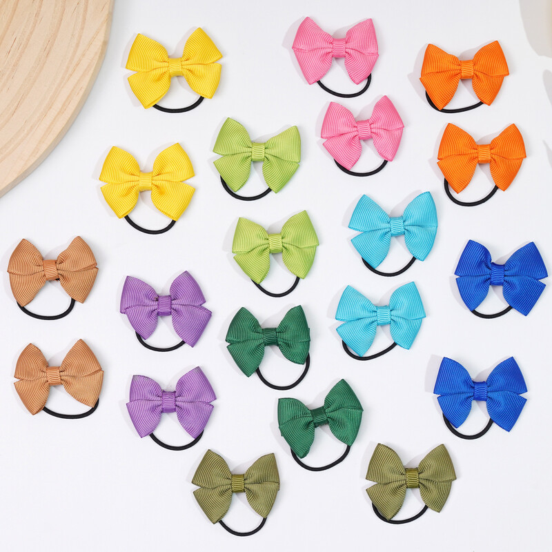 20/40/50 bucăți 2 "grosgrain panglică coadă de porc funde de păr Legături de păr elastice Suporturi benzi de păr Accesorii de păr pentru bebeluși fete sugari