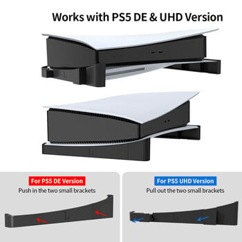 2 бр./компл. Хоризонтална стойка за съхранение за PS5 Slim Digital / Optical Drive Edition Game Console Държач за докинг станция за PS5 Аксесоар