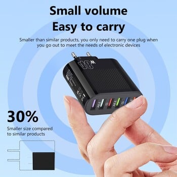 6 USB зарядно устройство 48W Quick Charge 3.0 за iPhone Samsung Xiaomi mi таблети Адаптер за зарядно устройство за мобилен телефон EU/US Plug Бързо зареждане