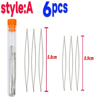 10/5 БР. Игли за мъниста Игли за мъниста с голямо око Направи си сам сгъваеми игли за мъниста Отворени игли за инструменти за правене на бижута