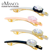 eManco női Glamour acetát hajcsatok nagy kristályüveg gyémánt szuper csillogó oldalkapcsok utcai divat kiegészítők