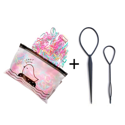 1000 buc/pachet Bandă mare de cauciuc de unică folosință Benzi colorate de păr pentru fete Bentite elastice pentru coadă de cal Accesorii pentru păr cu ridicata