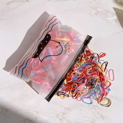 1000 buc/pachet Bandă mare de cauciuc de unică folosință Benzi colorate de păr pentru fete Bentite elastice pentru coadă de cal Accesorii pentru păr cu ridicata