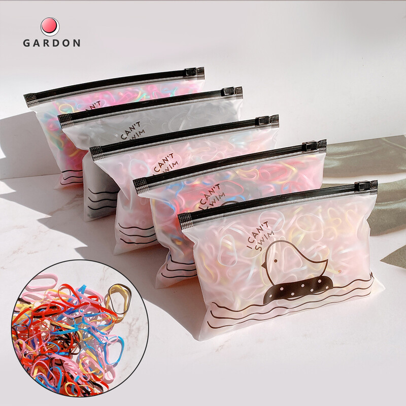 1000 buc/pachet Bandă mare de cauciuc de unică folosință Benzi colorate de păr pentru fete Bentite elastice pentru coadă de cal Accesorii pentru păr cu ridicata