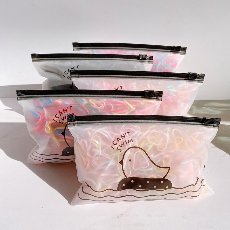 1000 buc/pachet Bandă mare de cauciuc de unică folosință Benzi colorate de păr pentru fete Bentite elastice pentru coadă de cal Accesorii pentru păr cu ridicata