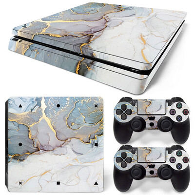 Pre konzolu PS4 Slim a 2 ovládače, nálepka na skin PS4 s dizajnom plameňa, ochranná nálepka, kompletná sada