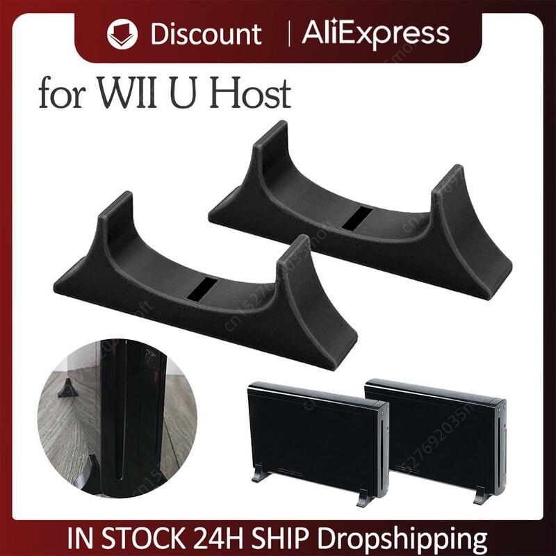 Horizontálny 3D tlačový držiak pre hernú konzolu WII U s vetracími otvormi, chladiaci držiak, základňa, priestorovo úsporný stojan