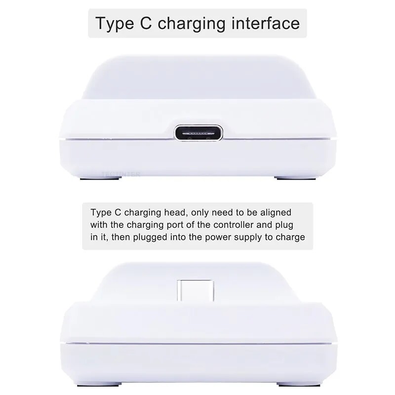 Dvigubas greitas įkroviklis, skirtas PS5 belaidžiam valdikliui C tipo USB įkrovimo stotelė, skirta PS5 vairasvirtės žaidimų pulto žaidimų konsolės priedams