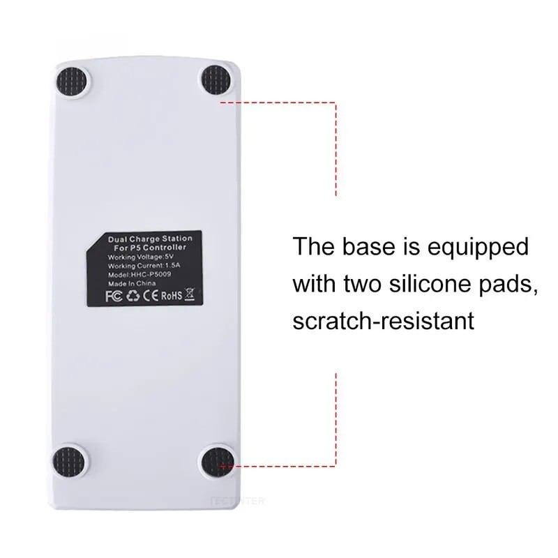 Dvigubas greitas įkroviklis, skirtas PS5 belaidžiam valdikliui C tipo USB įkrovimo stotelė, skirta PS5 vairasvirtės žaidimų pulto žaidimų konsolės priedams