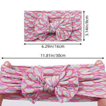 2023 Floral print Baby Nylon Headband Cable Knit Turban Headwraps Baby shower δώρο για παιδιά, κορίτσια, αξεσουάρ μαλλιών