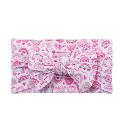 2023 virágmintás baba nejlon fejpánt kábel Kötött turbán fejfedők babazuhany Ajándék Gyerek Lány Hajkiegészítők