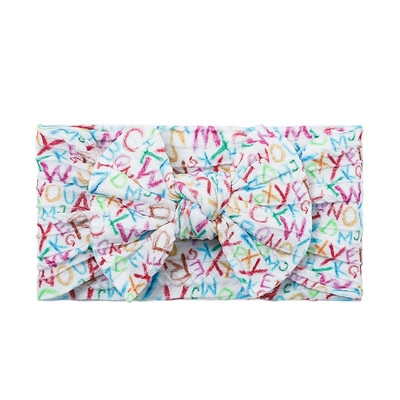 2023 virágmintás baba nejlon fejpánt kábel Kötött turbán fejfedők babazuhany Ajándék Gyerek Lány Hajkiegészítők