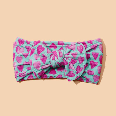 2023 virágmintás baba nejlon fejpánt kábel Kötött turbán fejfedők babazuhany Ajándék Gyerek Lány Hajkiegészítők