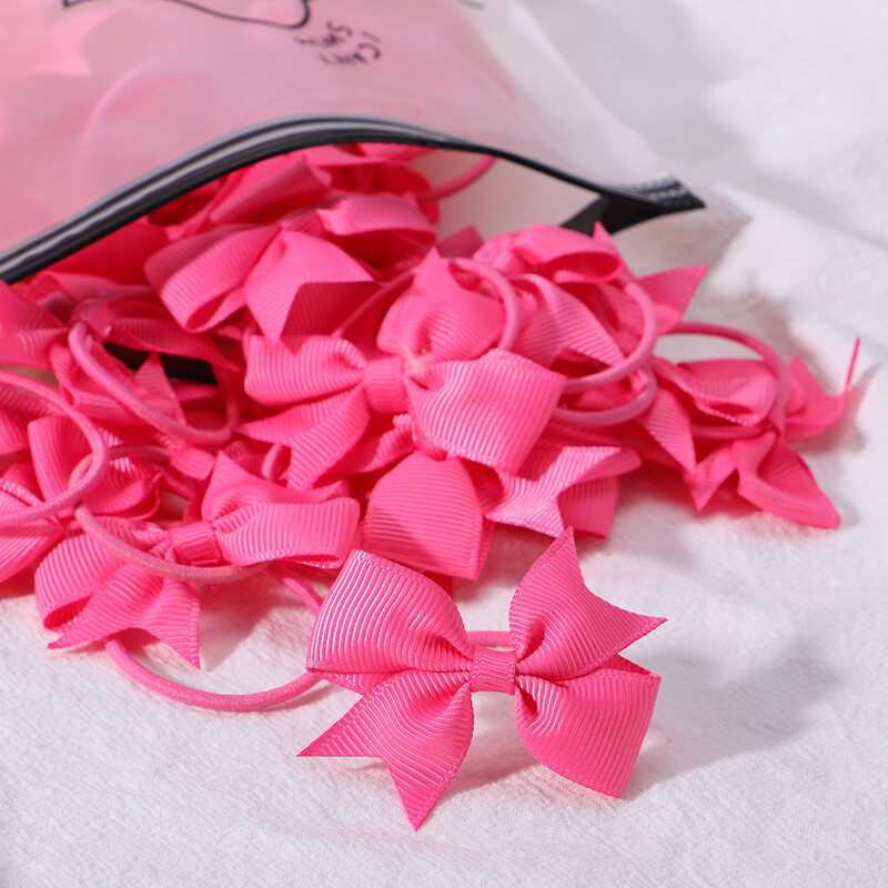 20 vnt./stal. Grosgrain Ribbon plaukų juostelės surišimo į uodegą laikiklis Guminė juostelė mergaitėms Rankų darbo plaukų virvė Scrunchie plaukų aksesuarai