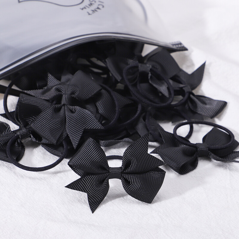 20 vnt./stal. Grosgrain Ribbon plaukų juostelės surišimo į uodegą laikiklis Guminė juostelė mergaitėms Rankų darbo plaukų virvė Scrunchie plaukų aksesuarai