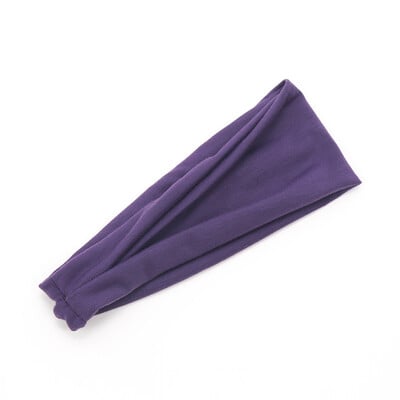 Nové dámske jednofarebné elastické vlasové pásky, joga čelenka, módny turban, make-up, vlasová obruč, vintage zaviazaná čelenka, vlasové doplnky