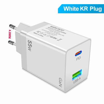 55W GaN USB Type C Incarcator PD QC 3.0 Incarcator rapid pentru Macbook Laptop IPAD Tableta iPhone 15 14 Samsung S23 Ultra Huawei Xiaomi