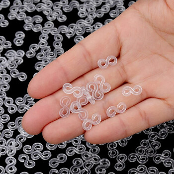 100/1000 τμχ S Clip Rubber Band Lock Hook for Charm Loom Gummies Elastic βραχιόλι Fefillb Diy Jewelry Making Supplies Αξεσουάρ