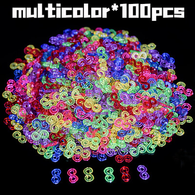 100/1000 kom S Clip Gumica Kuka za zaključavanje za Charm Loom Gumice Elastična narukvica Fefillb Diy pribor za izradu nakita Pribor