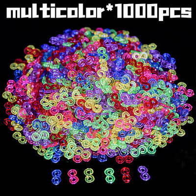 100/1000 kom S Clip Gumica Kuka za zaključavanje za Charm Loom Gumice Elastična narukvica Fefillb Diy pribor za izradu nakita Pribor