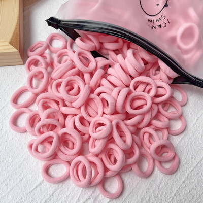 20/50/100 vnt Spalvingi baziniai nailoniniai „Ealstic“ plaukų kaklaraiščiai, skirti mergaitėms surišti į uodegą „Scrunchie“ guminė juosta Vaikiški plaukų aksesuarai