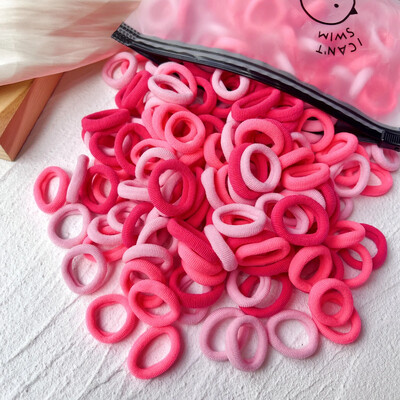 20/50/100 vnt Spalvingi baziniai nailoniniai „Ealstic“ plaukų kaklaraiščiai, skirti mergaitėms surišti į uodegą „Scrunchie“ guminė juosta Vaikiški plaukų aksesuarai