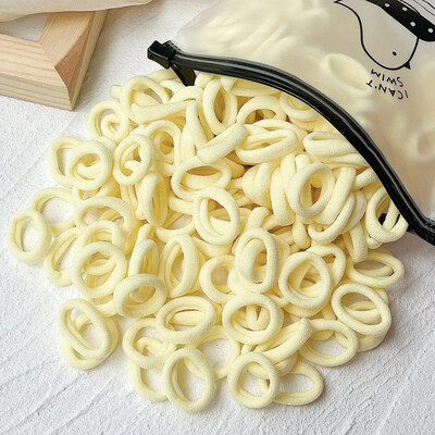 20/50/100 vnt Spalvingi baziniai nailoniniai „Ealstic“ plaukų kaklaraiščiai, skirti mergaitėms surišti į uodegą „Scrunchie“ guminė juosta Vaikiški plaukų aksesuarai