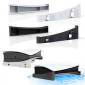 Pre PS5 Slim Holder Horizontálny držiak s 4-portovým USB Hub Base pre PS5 Slim Disc a digitálnu hernú konzolu Dock Mount Držiak