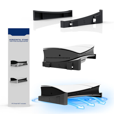 Pre PS5 Slim Holder Horizontálny držiak s 4-portovým USB Hub Base pre PS5 Slim Disc a digitálnu hernú konzolu Dock Mount Držiak