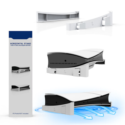 Pre PS5 Slim Holder Horizontálny držiak s 4-portovým USB Hub Base pre PS5 Slim Disc a digitálnu hernú konzolu Dock Mount Držiak