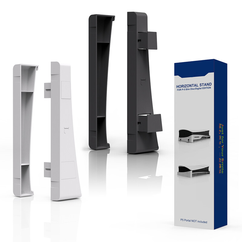 Pre PS5 Slim Holder Horizontálny držiak s 4-portovým USB Hub Base pre PS5 Slim Disc a digitálnu hernú konzolu Dock Mount Držiak