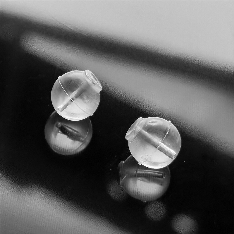 100db szilikon gumi füldugók kerek gömb alakú füldugó ékszerkészítéshez barkács fülbevaló kiegészítők